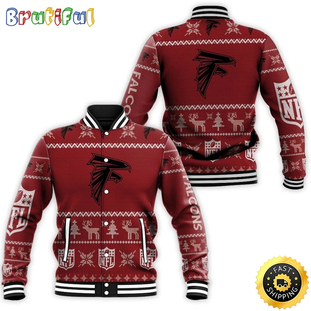 Atlanta Falcons Baseball Jacket Ugly Sweatshirt Christmas