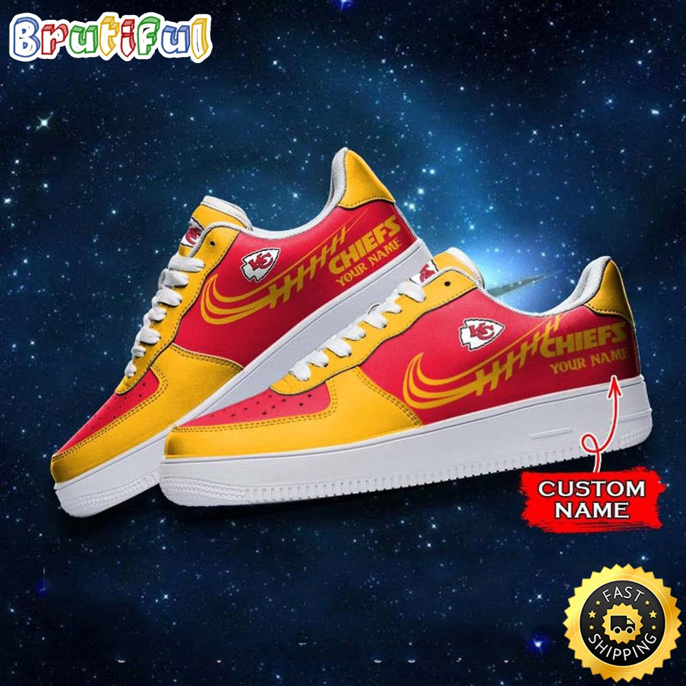 Custom NFL Kansas City Chiefs Air Force 1 Shoes Sneaker Football Shoes For Sport Fans