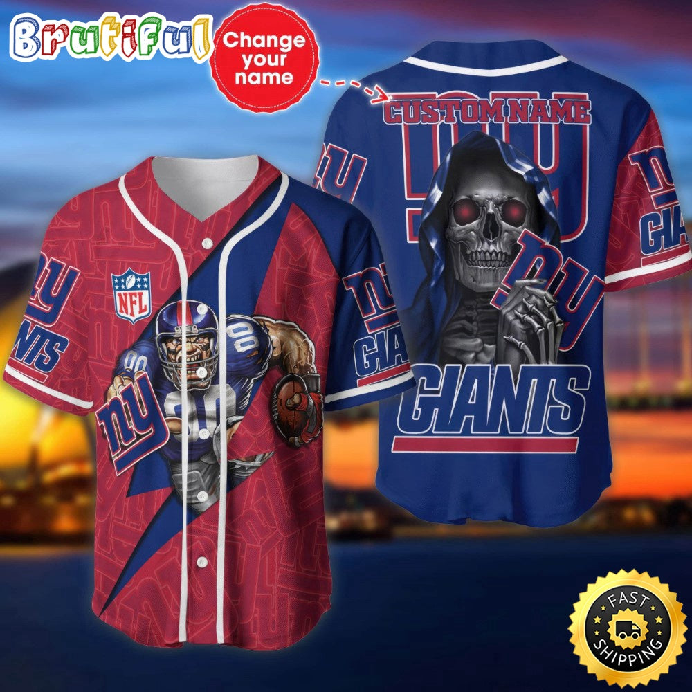 Custom Name NFL New York Giants Baseball Jersey The Reaper Shirts