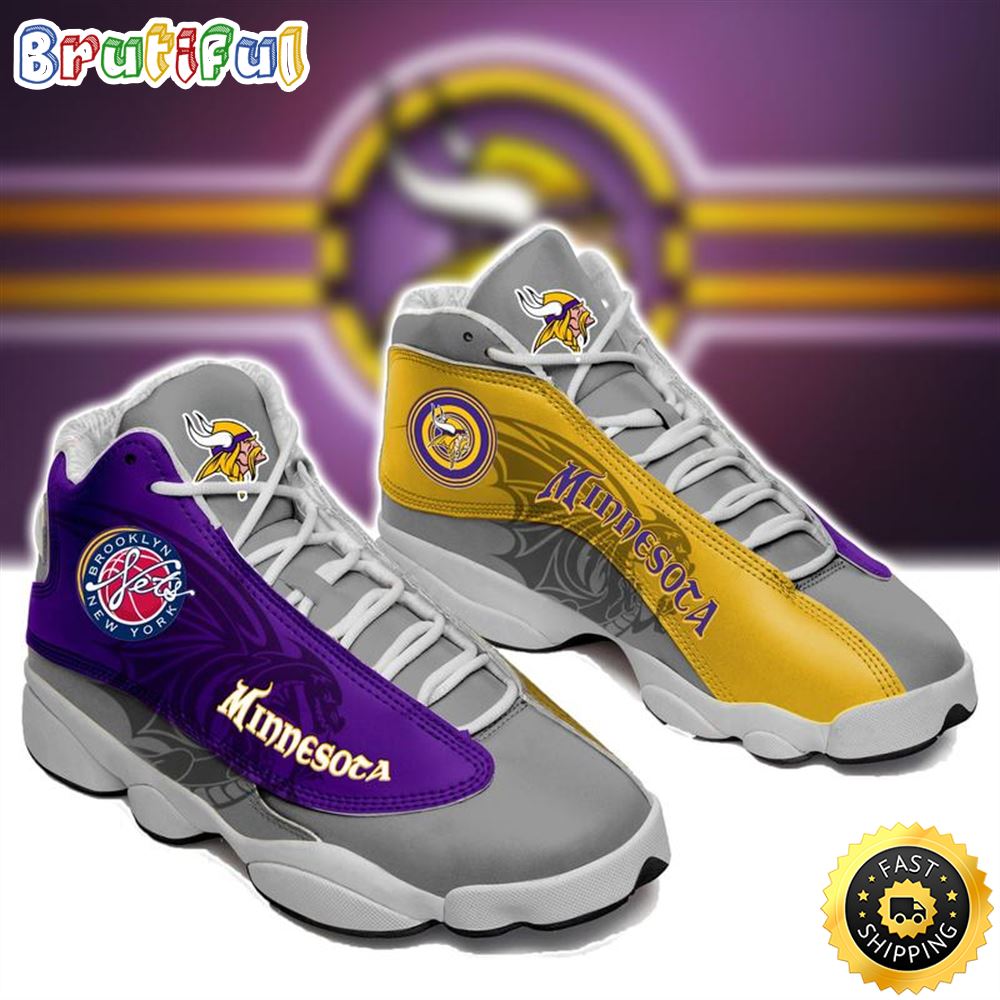 Minnesota Vikings Nfl Ver 3 Air Jordan 13 Sneaker