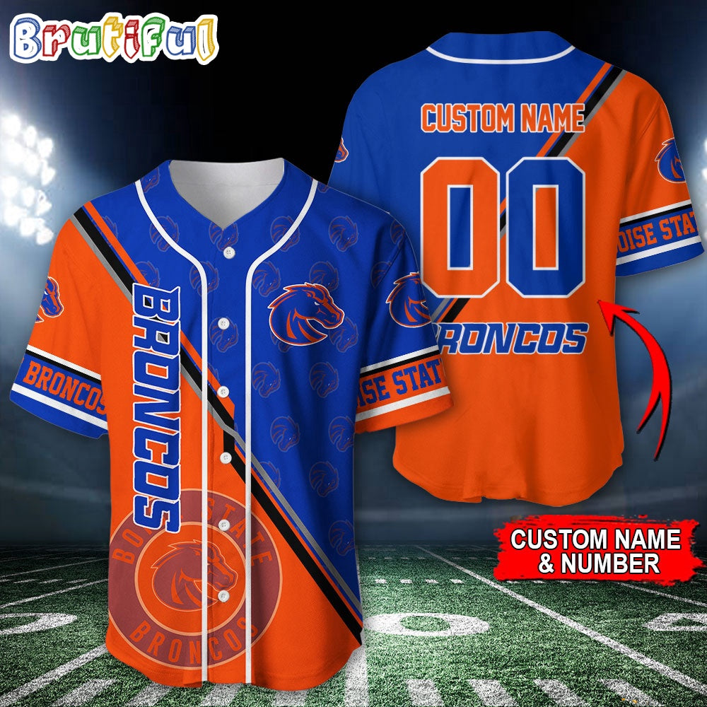 NCAA Boise State Broncos Baseball Jersey, Custom Sport Jersey Shirt