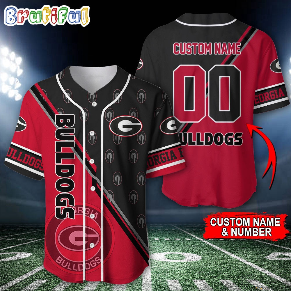 NCAA Georgia Bulldogs Baseball Jersey, Custom Sport Jersey Shirt