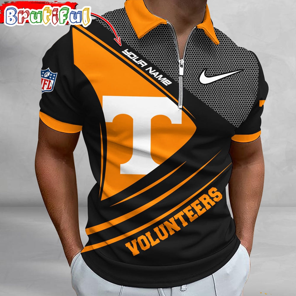 NCAA Tennessee Volunteers Polo Shirt, Sporty Zip Polo Shirt