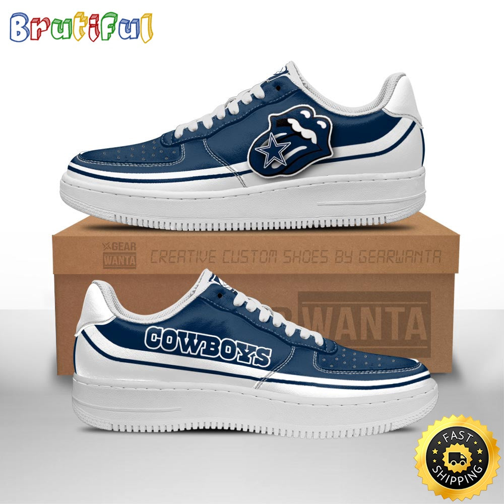 NFL Dallas Cowboys Air Force 1 Shoes Sexy Lips For Fans