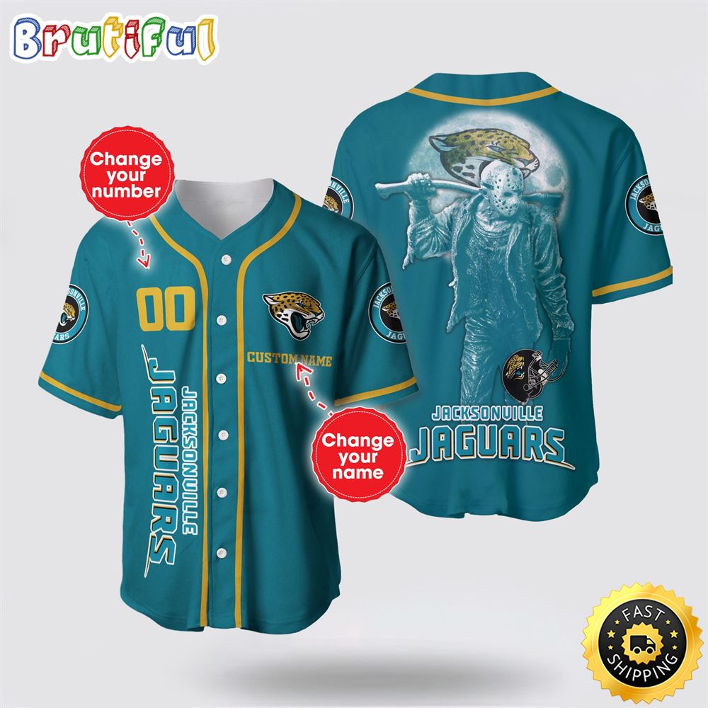 NFL Jacksonville Jaguars Baseball Jersey 3D Personalized Skull Score Big With Team Spirit