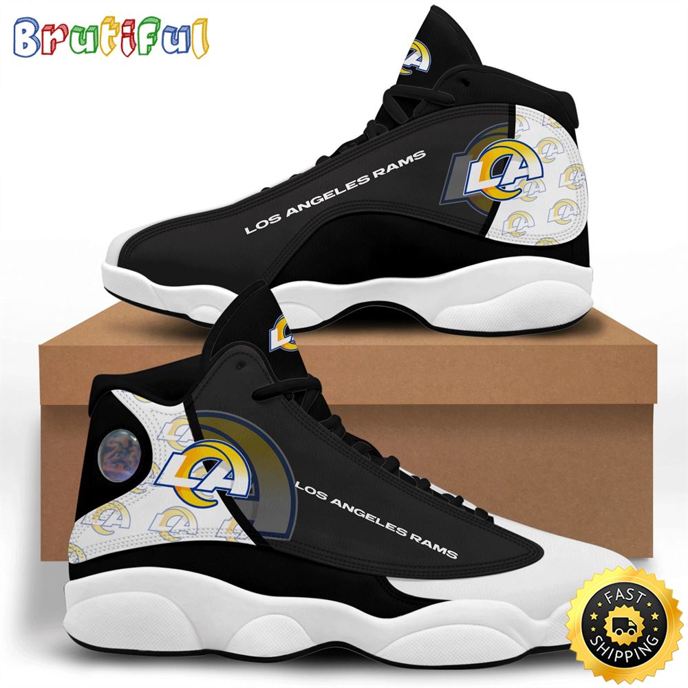 NFL Los Angeles Rams Black Air Jordan 13 Shoes