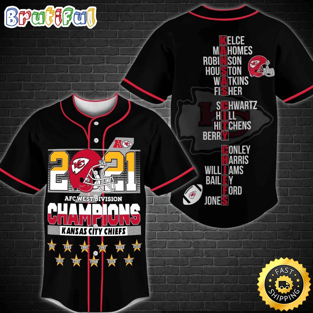 Personalized NFL Kansas City Chiefs Baseball Jersey Classic Baseball Jerseys