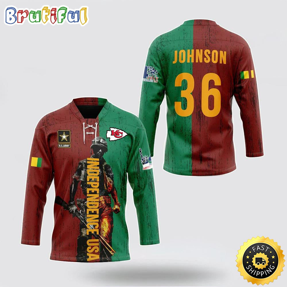 Personalized NFL Kansas City Chiefs Hockey Jersey Vietnam Veterans Day Nfl Hockey Jersey For Fans