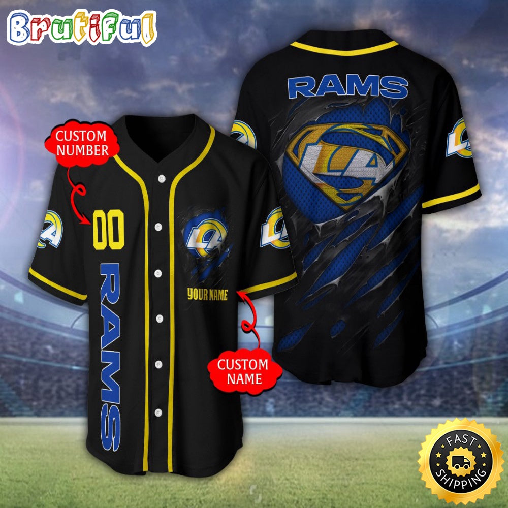 Personalized NFL Los Angeles Rams Baseball Jersey Iconic Baseball Wear