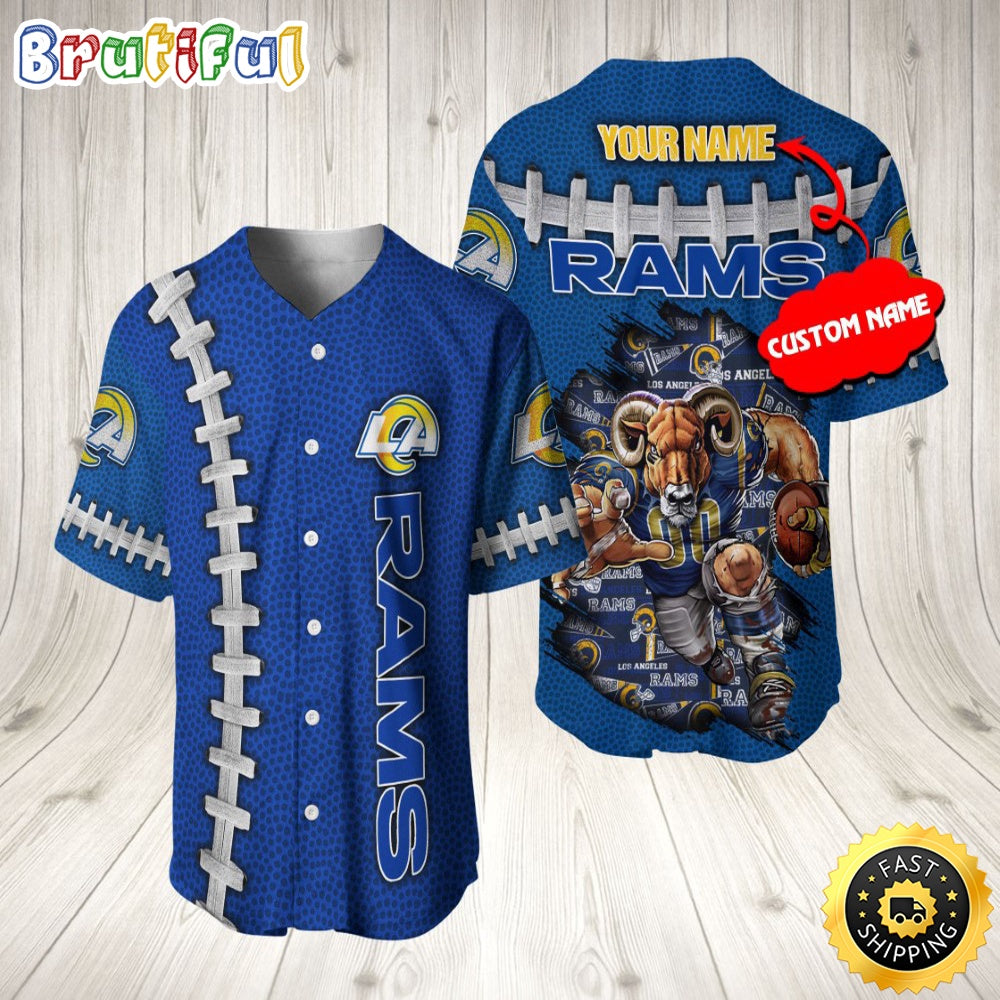 Personalized NFL Los Angeles Rams Baseball Jersey Stylish Baseball Tops
