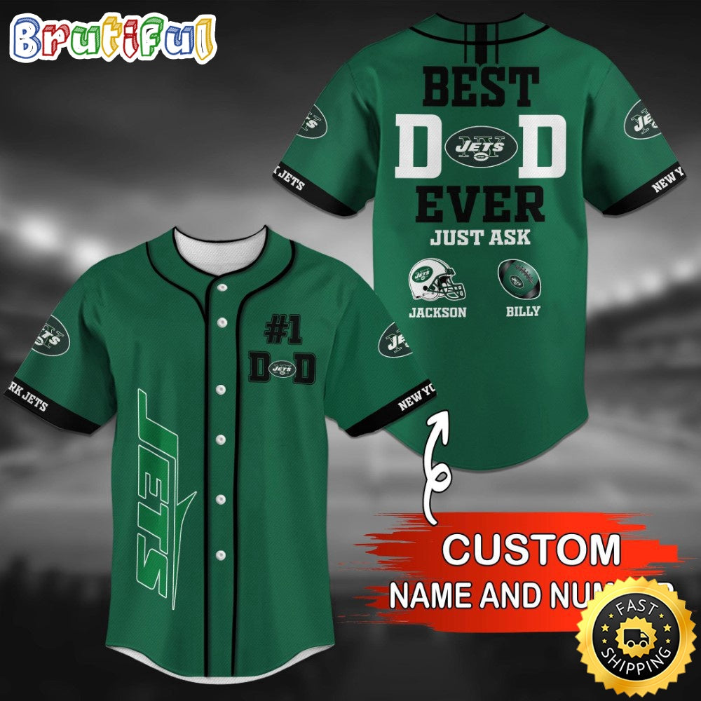 Personalized NFL New York Jets Baseball Jersey Team Spirit Tops