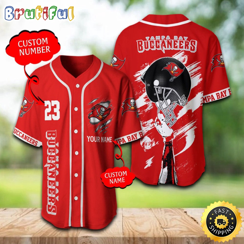 Personalized NFL Tampa Bay Buccaneers Baseball Jersey For Fans