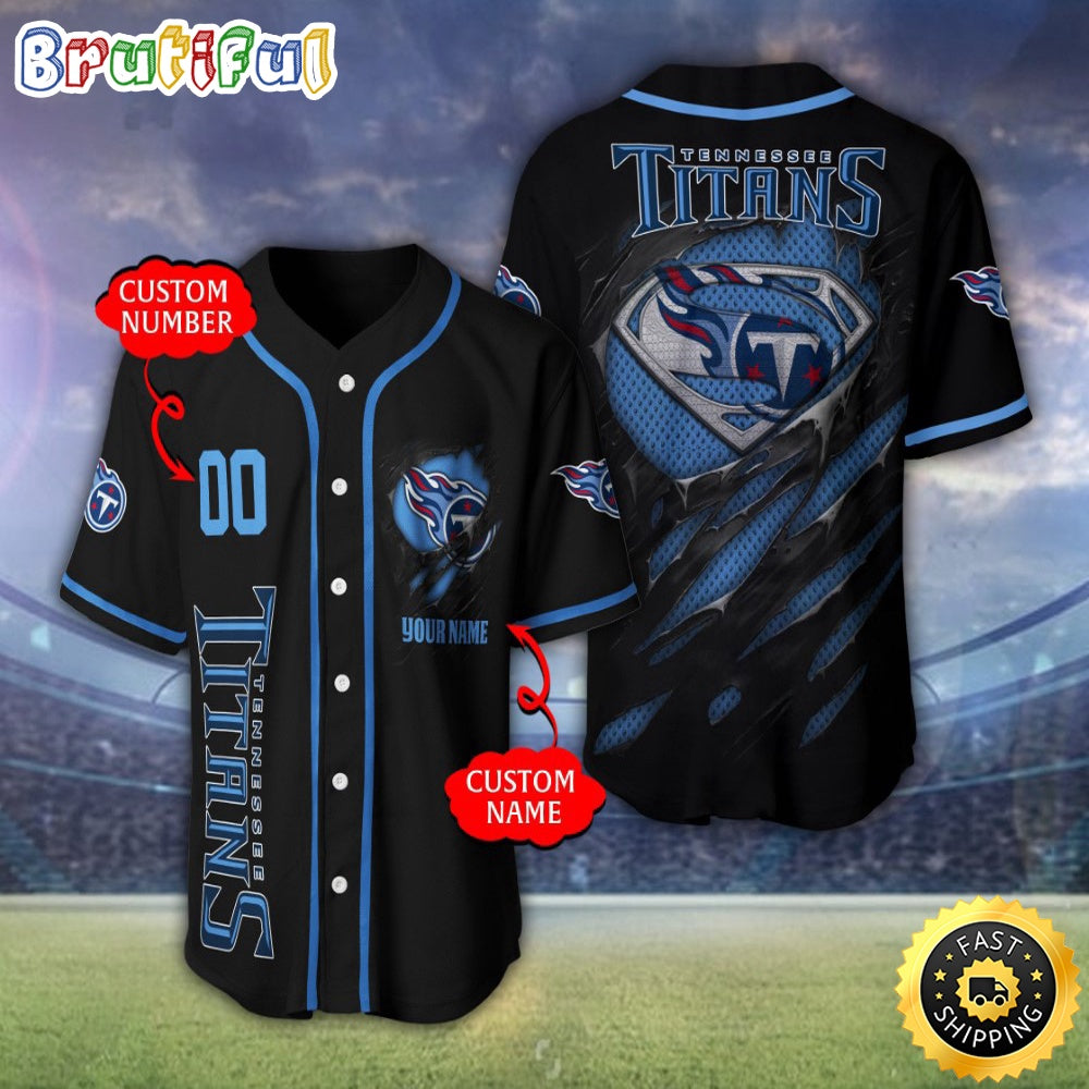 Personalized NFL Tennessee Titans Baseball Jersey Stylish Baseball Tops