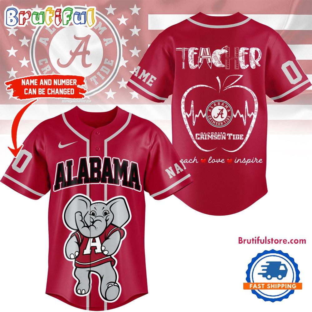 Alabama Crimson Tide Mascot Teacher Appreciation Month Baseball Jersey