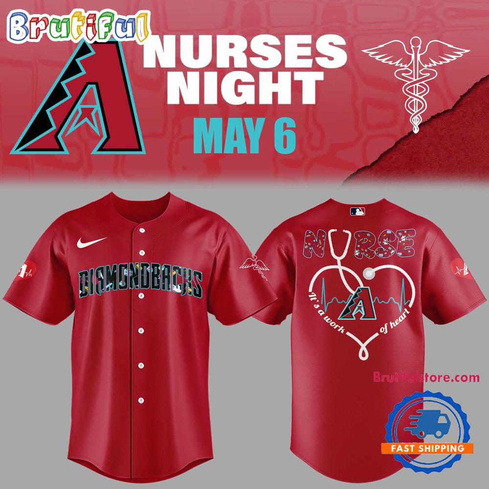 Arizona Diamondbacks NURSES NIGHT Red Jersey Shirt