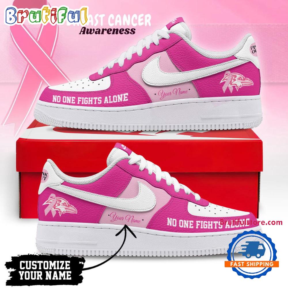 Baltimore Ravens Breast Cancer Awareness October Air Force 1 Shoes Sneaker