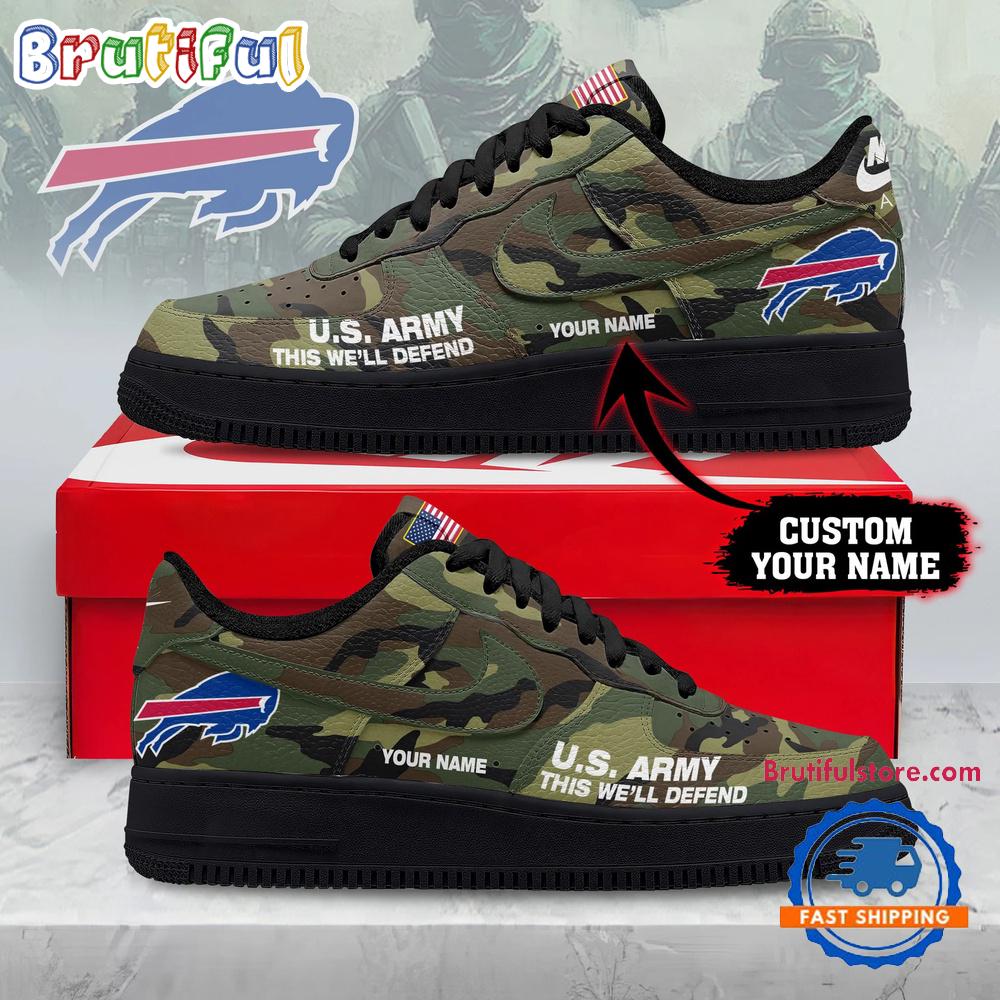 Buffalo Bills NFL US Army Custom Air Force 1 Shoes Sneaker