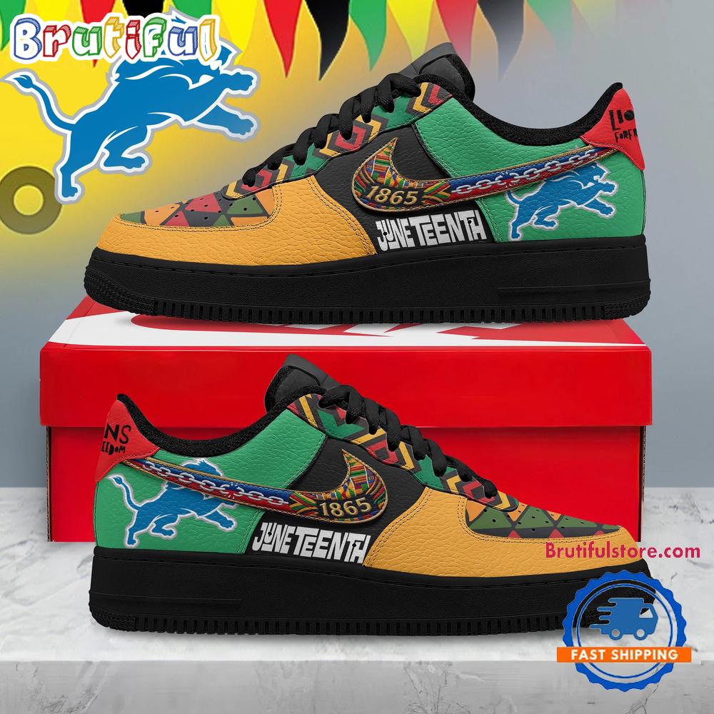 Detroit Lions 2026 NFL Juneteenth Air Force 1 Shoes Sneaker