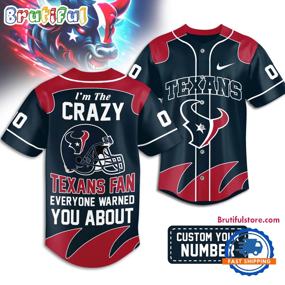 Houston Texans 2026 NFL Crazy Football Fan Personalized Jersey Shirt