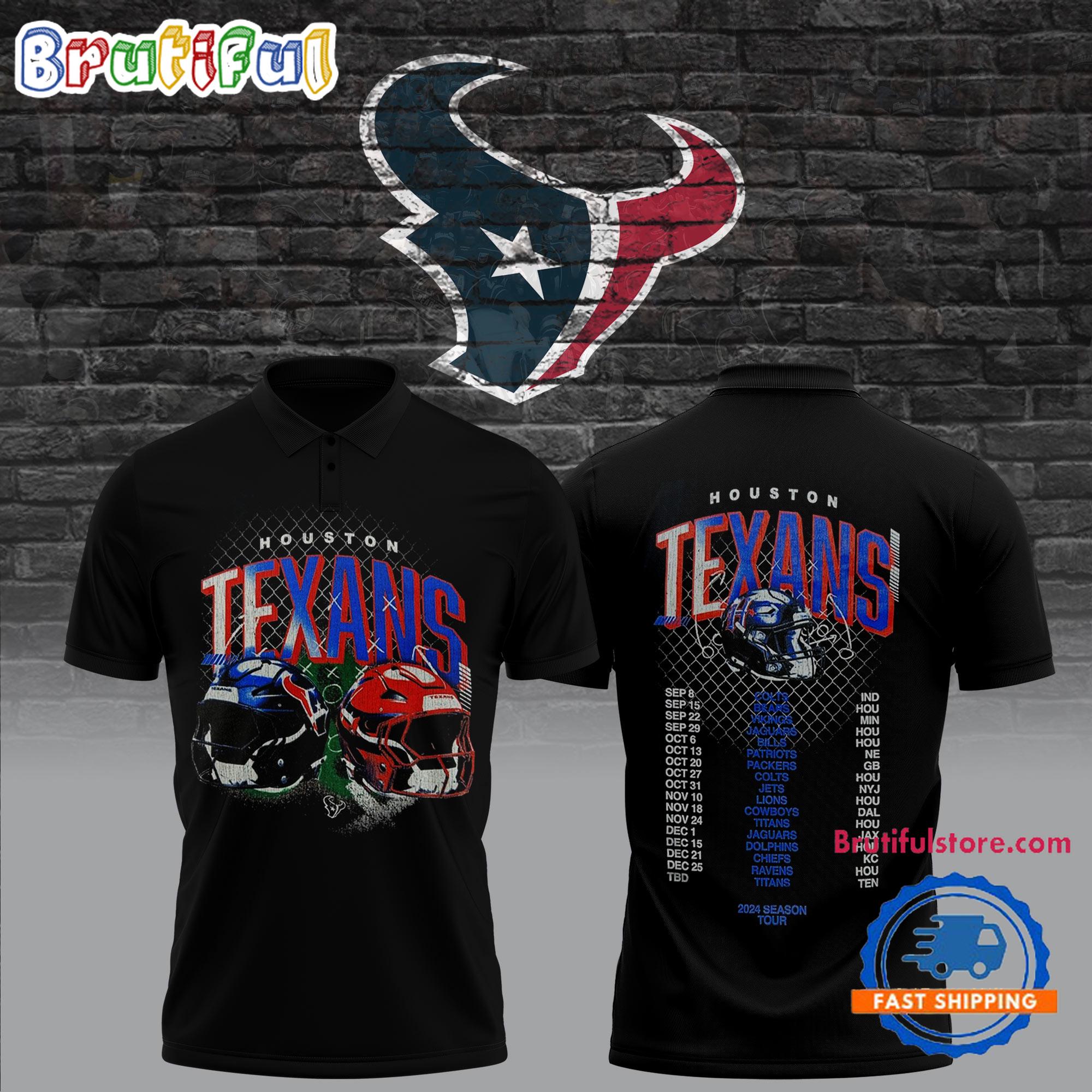 Houston Texans NFL 2024 Schedule Polo Shirt