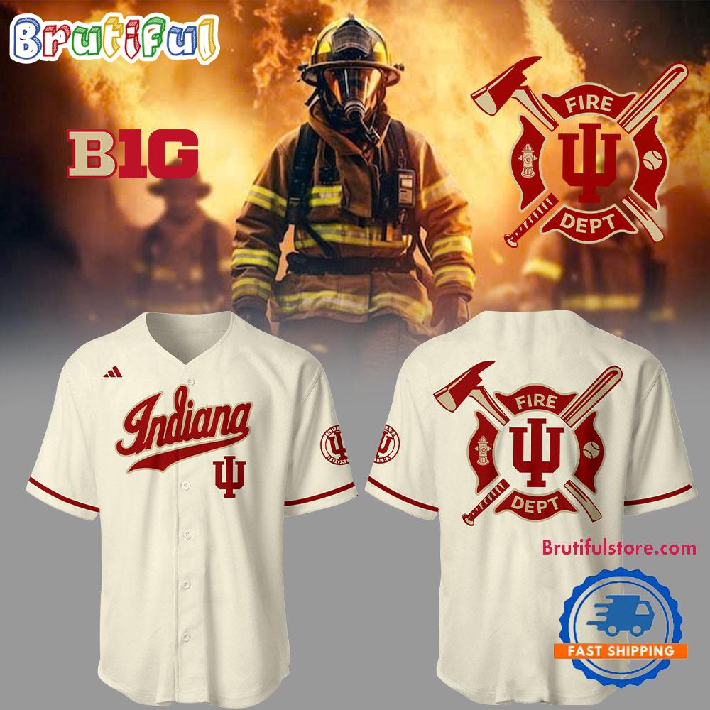 Indiana Hoosiers Baseball x Firefighter Appreciation Night 3D Print Jersey