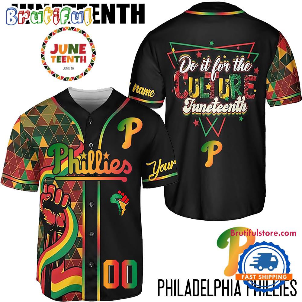 Juneteenth Day x Philadelphia Phillies 2025 Baseball Jersey Shirt