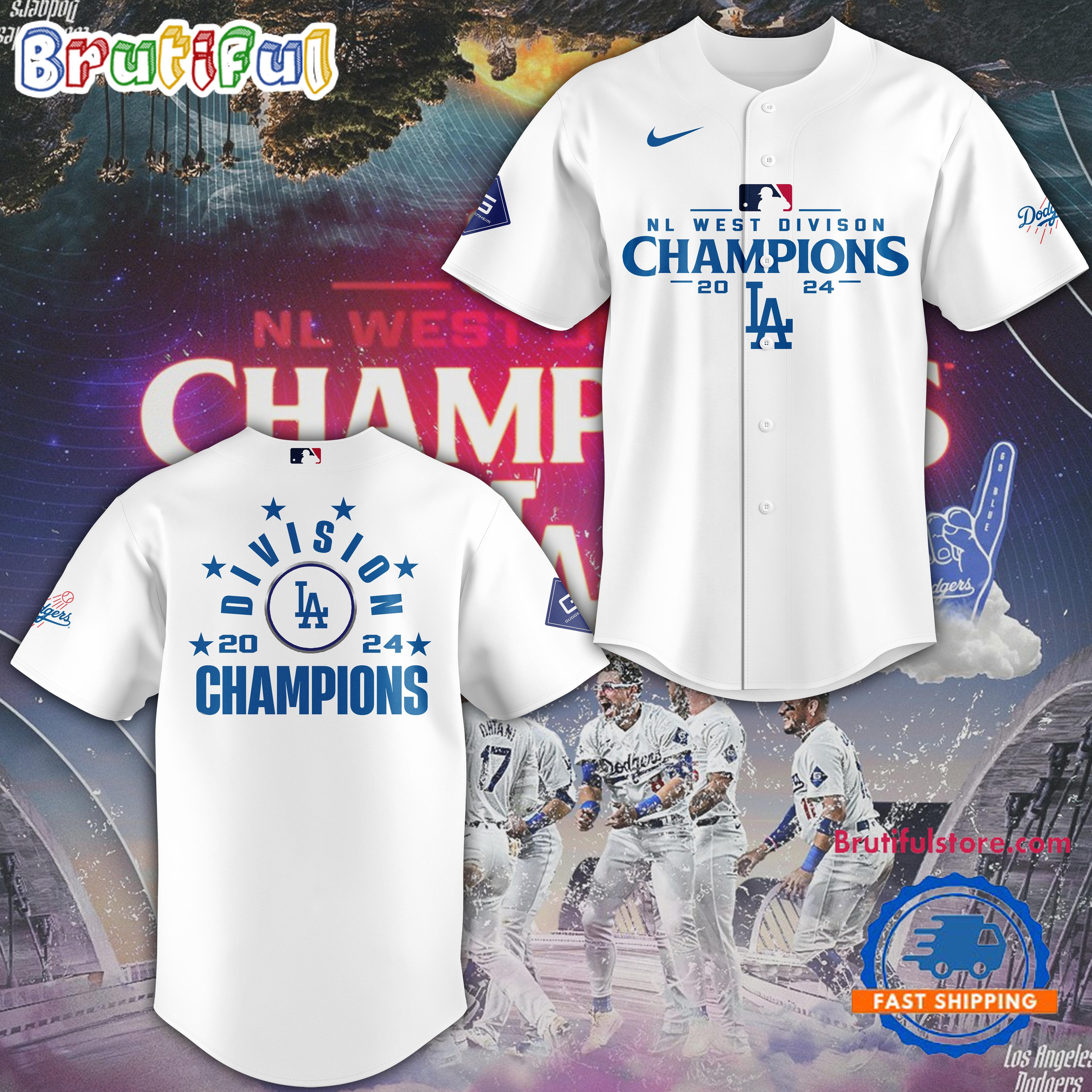 Los Angeles Dodgers 2024 NL West Divison Champs Jersey