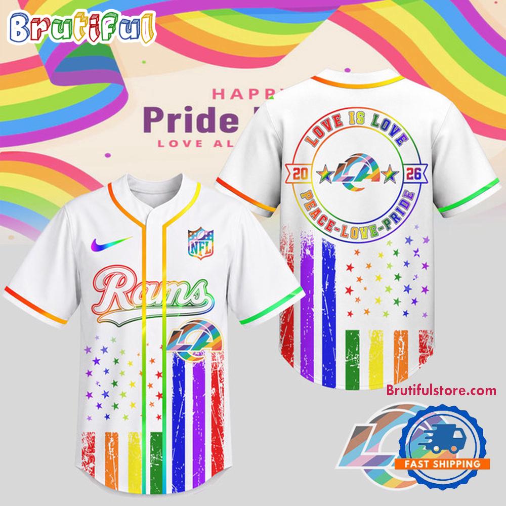 Los Angeles Rams 2026 NFL Pride Love Limited Edition Baseball Jersey