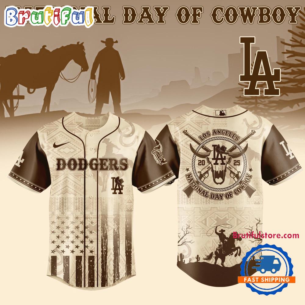 National Day of Cowboy x Los Angeles Dodgers 2025 Edition Baseball Jersey