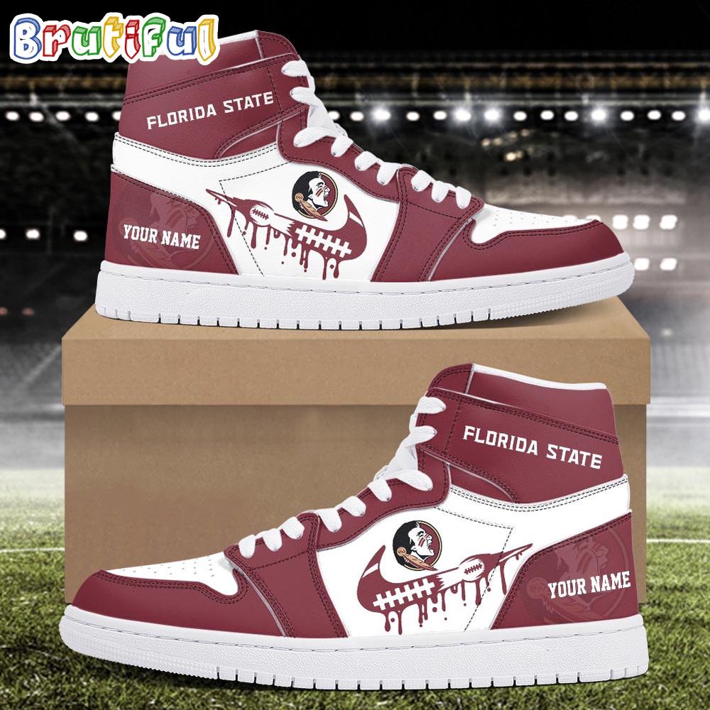 NCAA Florida State Seminoles Sport Team Personalized Air Jordan 1 Hightop Shoes