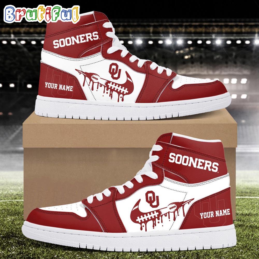 NCAA Oklahoma Sooners Sport Team Personalized Air Jordan 1 Hightop Shoes