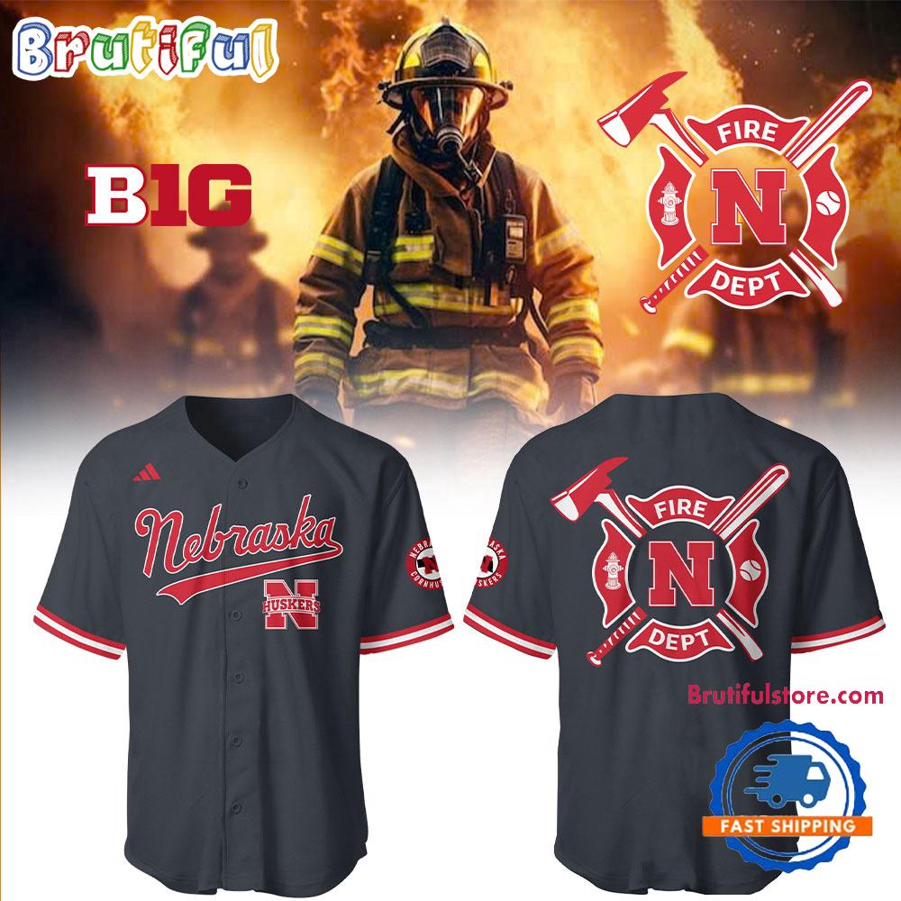 Nebraska Huskers Baseball x Firefighter Appreciation Night 3D All OVer Print Jersey