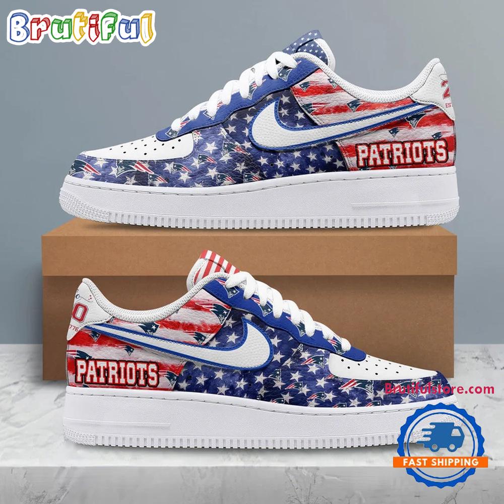 New England Patriots 2026 NFL 250 Years Of America Air Force 1 Shoes Sneaker