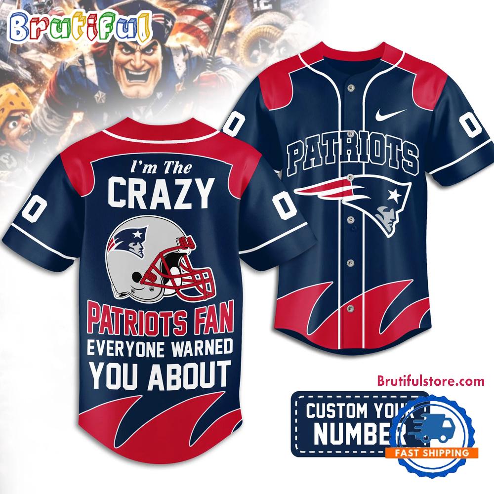 New England Patriots 2026 NFL Crazy Football Fan Personalized Jersey Shirt