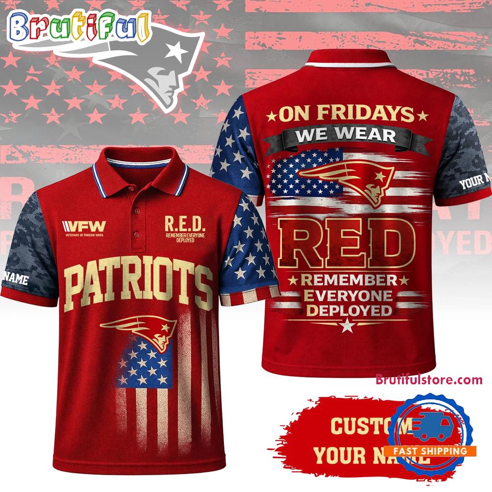 New England Patriots 2026 NFL Red Friday Limited Edition Polo Shirt