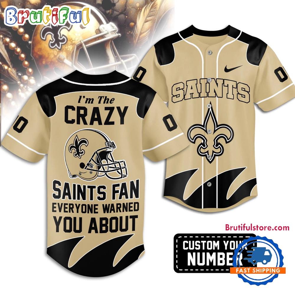 New Orleans Saints 2026 NFL Crazy Football Fan Personalized Jersey Shirt