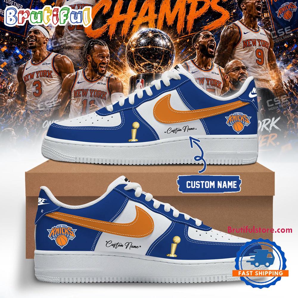 New York Knicks 2026 NBA Finals Champions Air Force 1 Shoes Sneaker