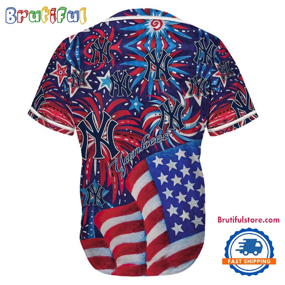 New York Yankees USA Flag Independence Day Baseball Jersey, Sport Team 4th of July Jersey