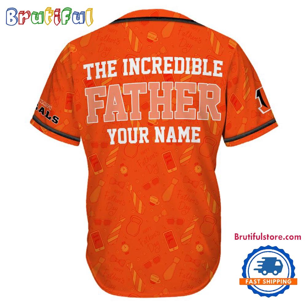 NFL Cincinnati Bengals The Increadible Father Baseball Jersey