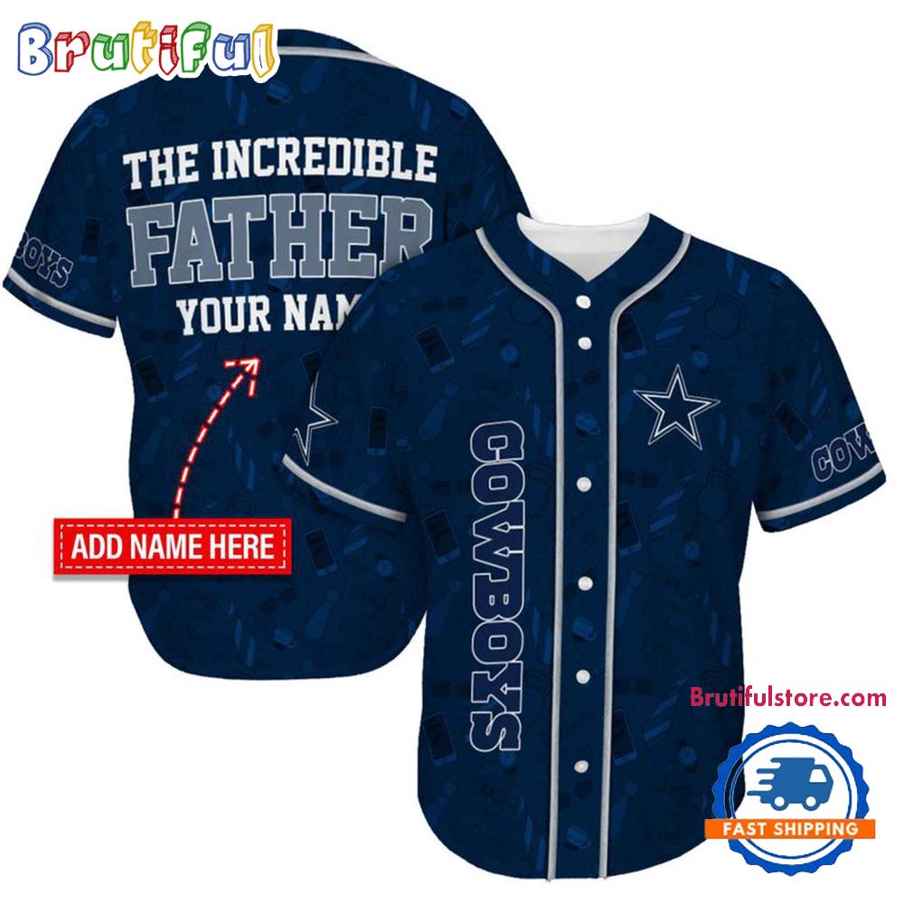 NFL Dallas Cowboys The Increadible Father Baseball Jersey