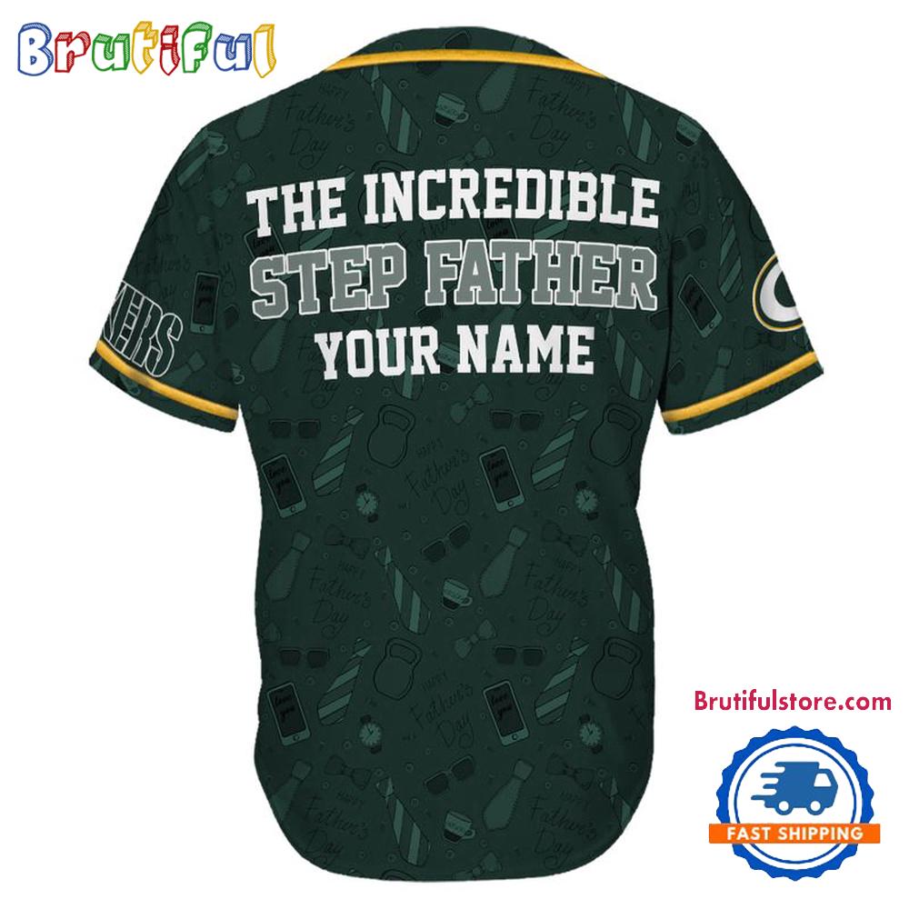NFL Green Bay Packers The Increadible Step Father's Day Baseball Jersey