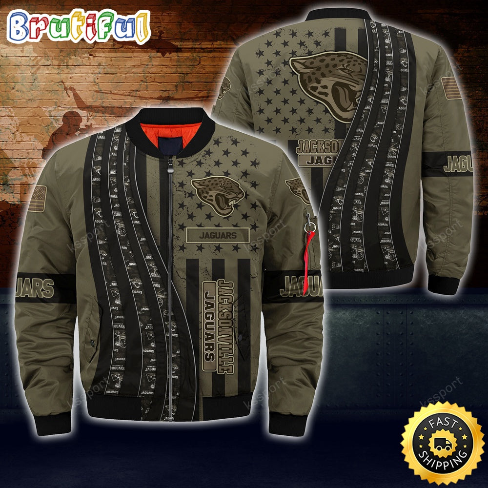 NFL Jacksonville Jaguars Bomber Jacket Camo For Fans