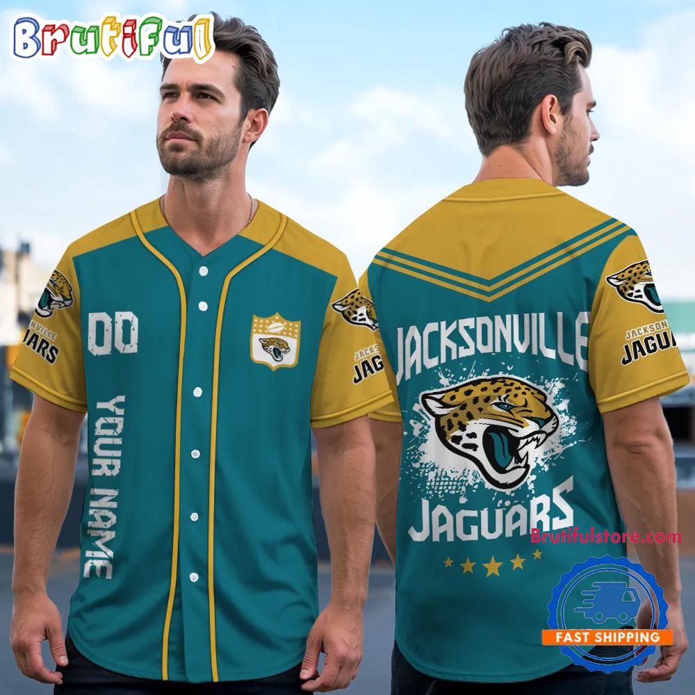 NFL Jacksonville Jaguars Personalized Baseball Jersey