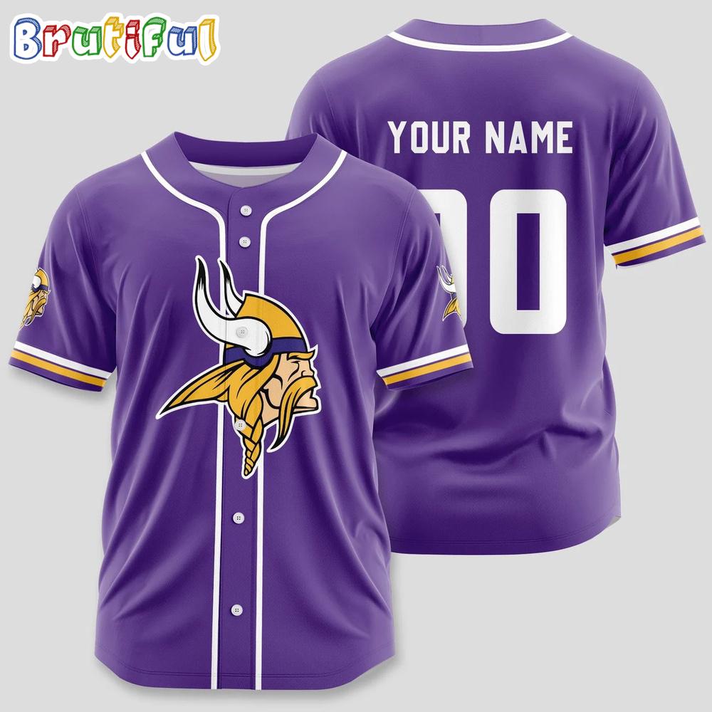 NFL Minnesota Vikings Limited Edition Personalized Baseball Jersey