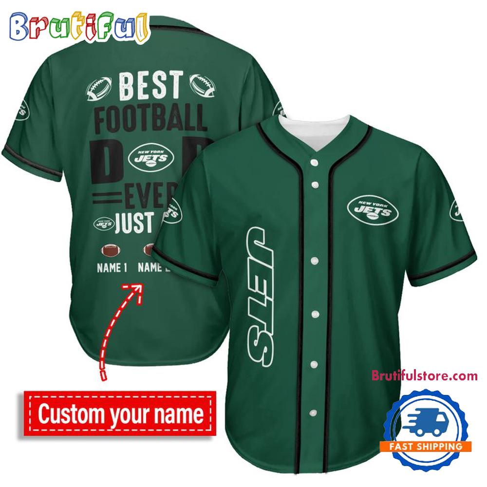NFL New York Jets Best Dad Ever Baseball Jersey