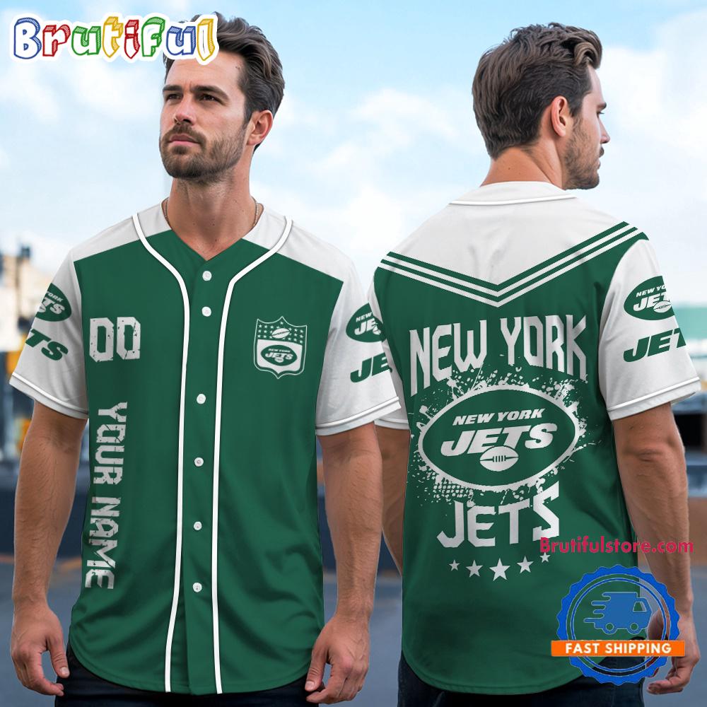 NFL New York Jets Personalized Baseball Jersey