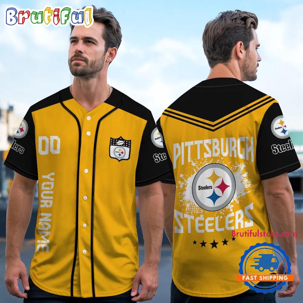 NFL Pittsburgh Steelers Personalized Baseball Jersey