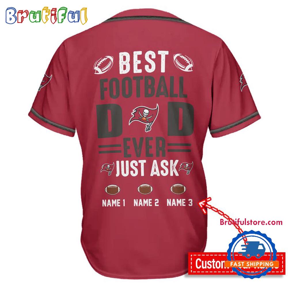 NFL Tampa Bay Buccaneers Best Dad Ever Baseball Jersey