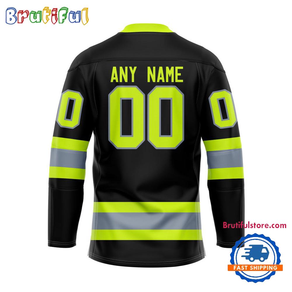 NHL Colorado Avalanche Honoring Firefighters Lace Hockey Jersey