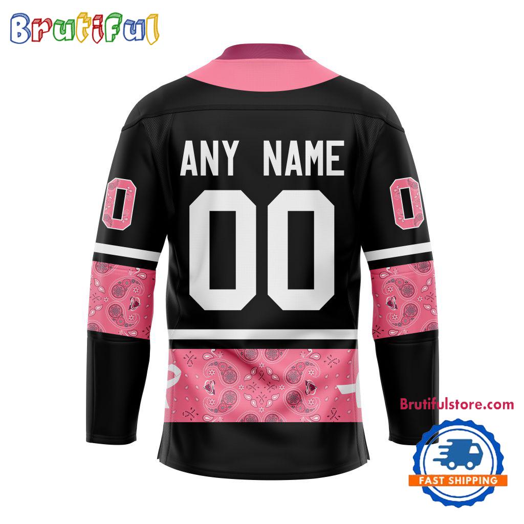 NHL Colorado Avalanche In October We Wear Pink Breast Cancer Design Hockey Jersey